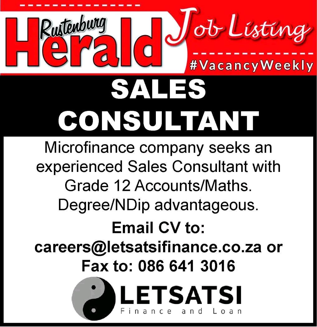 Sales Consultant Opportunity